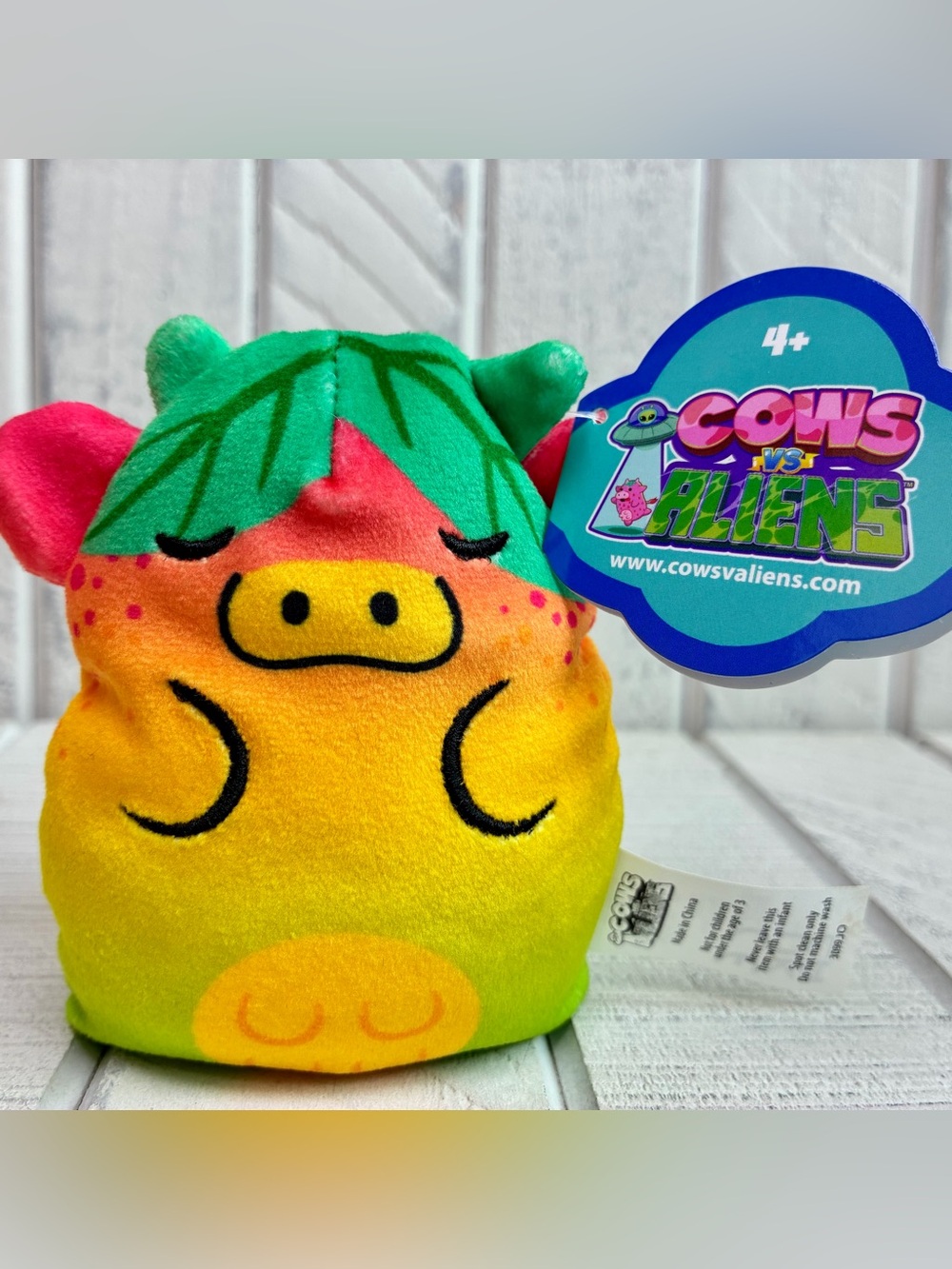 Cows Vs. Aliens #008 Moongo Mango Cow Collectible Bean Plush Toy Cepia 2023